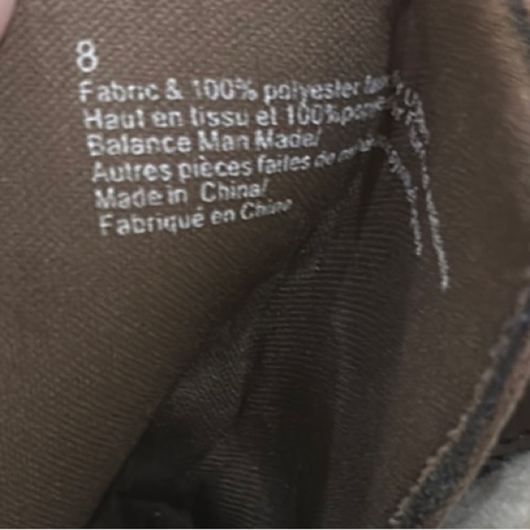 Express Brown and Cream Heeled Boots with Buckle Straps - Picture 4 of 5